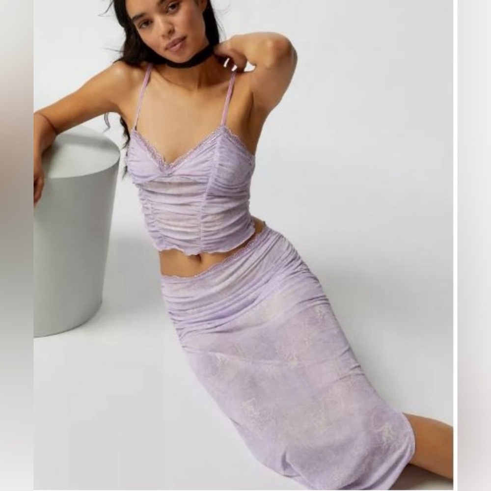 Urban Outfitters Sheer Lavender maxi skirt